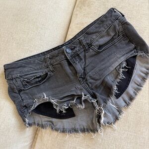 Express Charcoal Jean Shorts